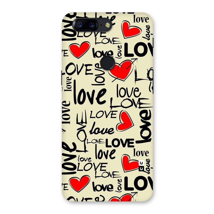 Love Hearts Pattern Back Case for OnePlus 5T