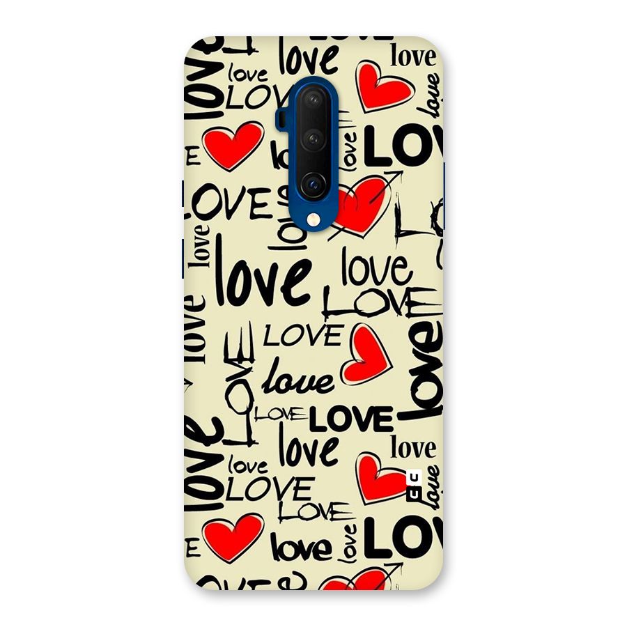 Love Hearts Pattern Back Case for OnePlus 7T Pro
