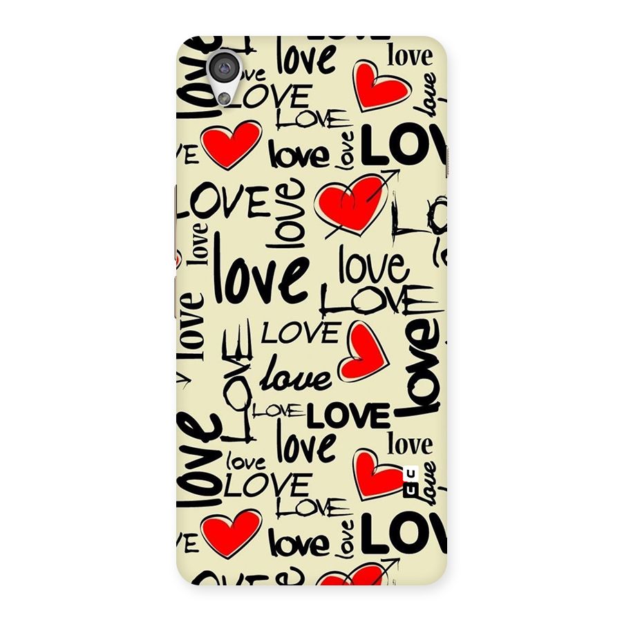 Love Hearts Pattern Back Case for OnePlus X