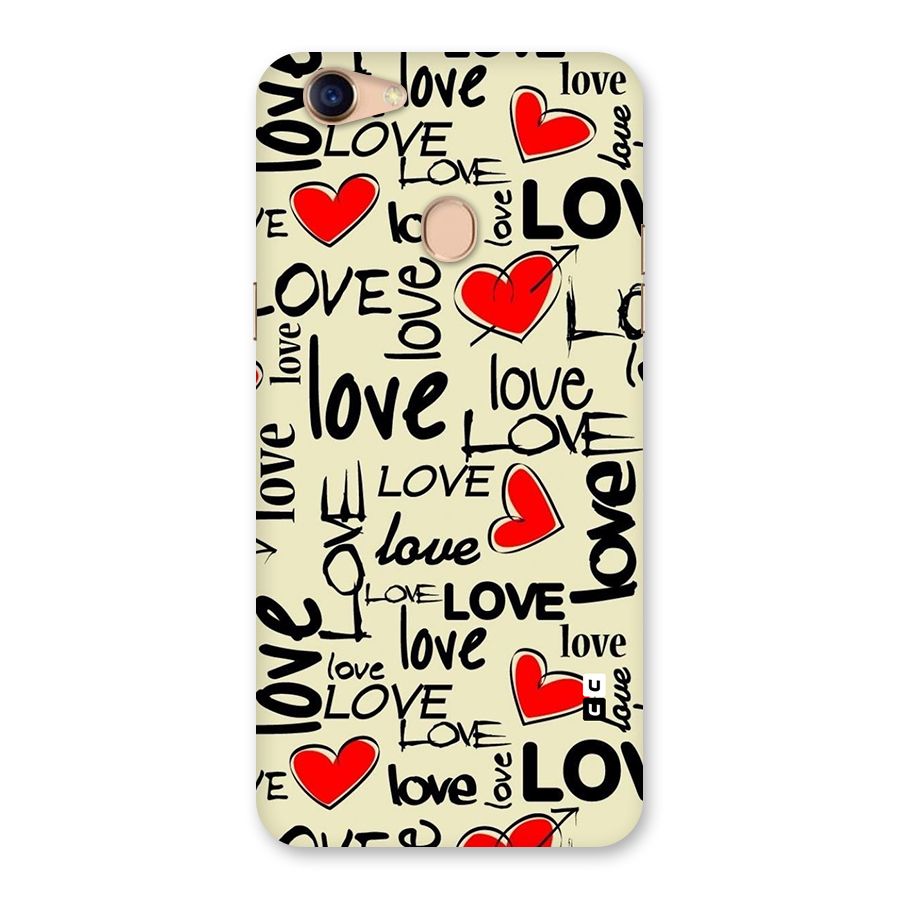 Love Hearts Pattern Back Case for Oppo F5 Youth