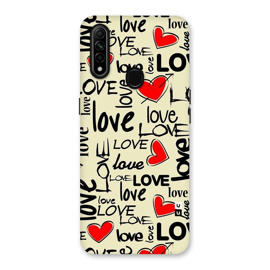 Love Hearts Pattern Back Case for Oppo A31