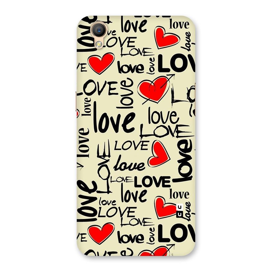 Love Hearts Pattern Back Case for Oppo A37