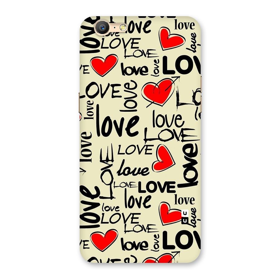 Love Hearts Pattern Back Case for Oppo A39