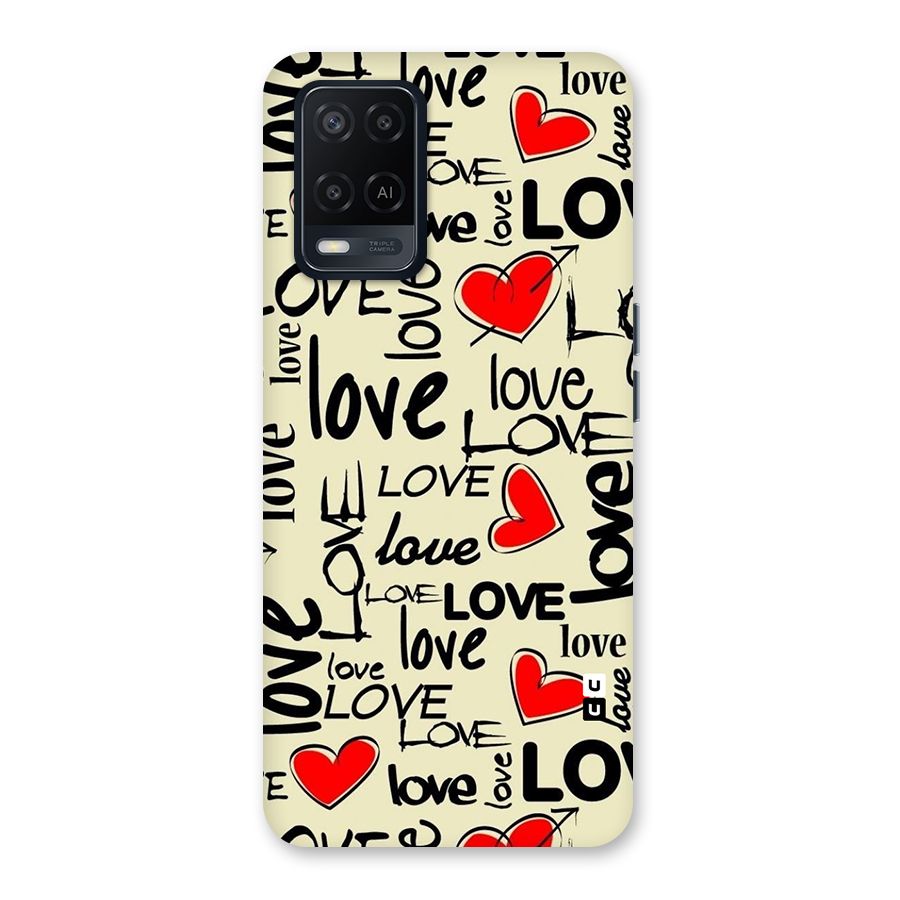 Love Hearts Pattern Back Case for Oppo A54