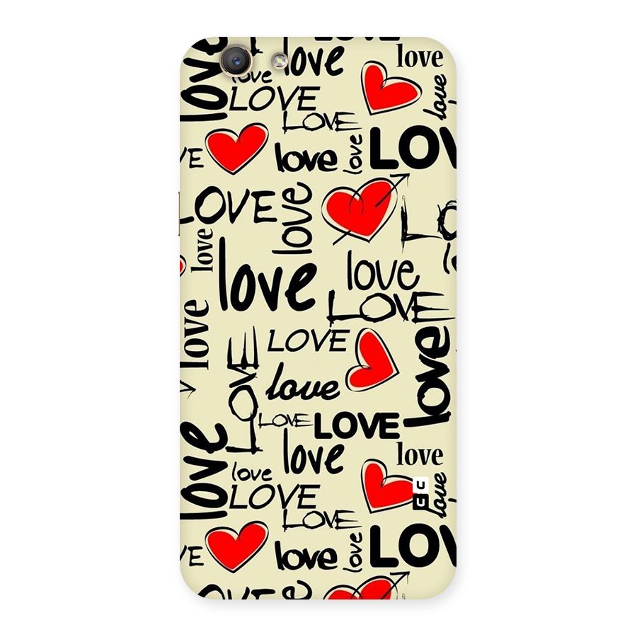 Love Hearts Pattern Back Case for Oppo A59
