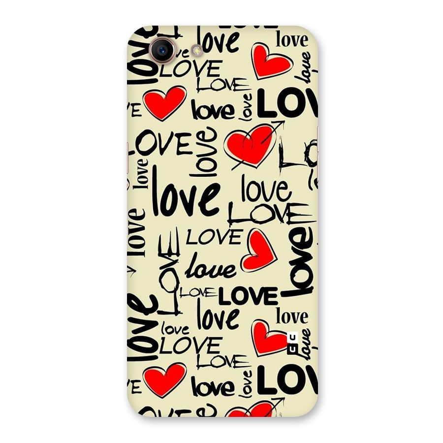 Love Hearts Pattern Back Case for Oppo A83 (2018)