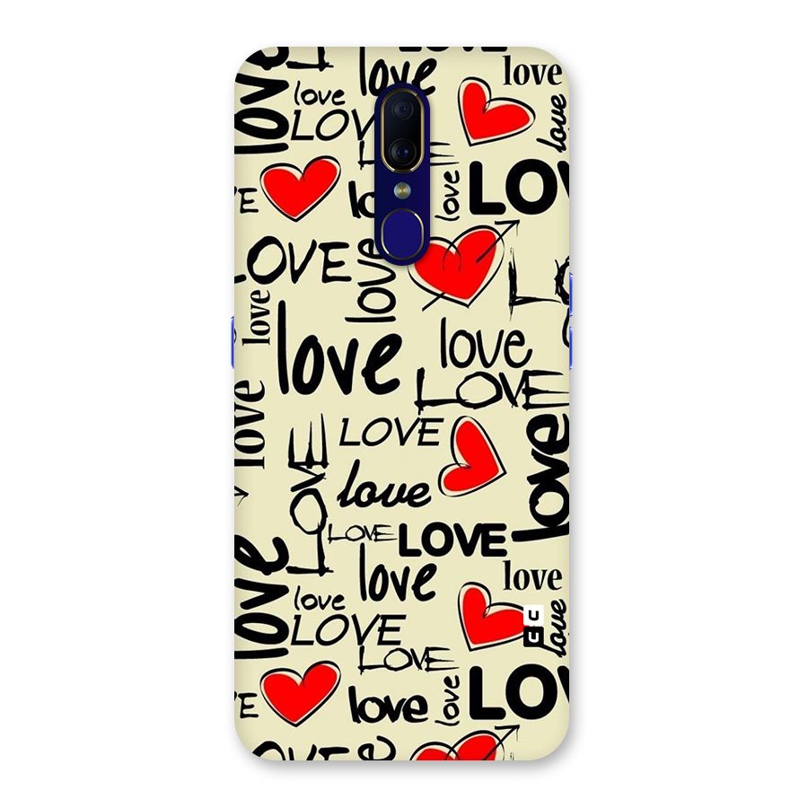 Love Hearts Pattern Back Case for Oppo A9
