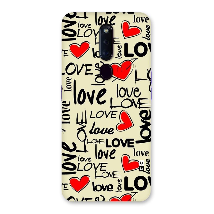 Love Hearts Pattern Back Case for Oppo F11 Pro
