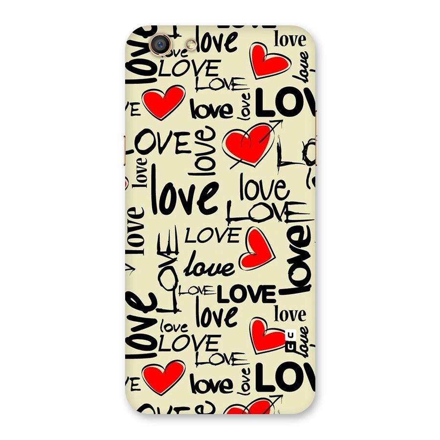 Love Hearts Pattern Back Case for Oppo F3