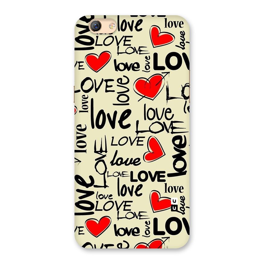 Love Hearts Pattern Back Case for Oppo F3 Plus