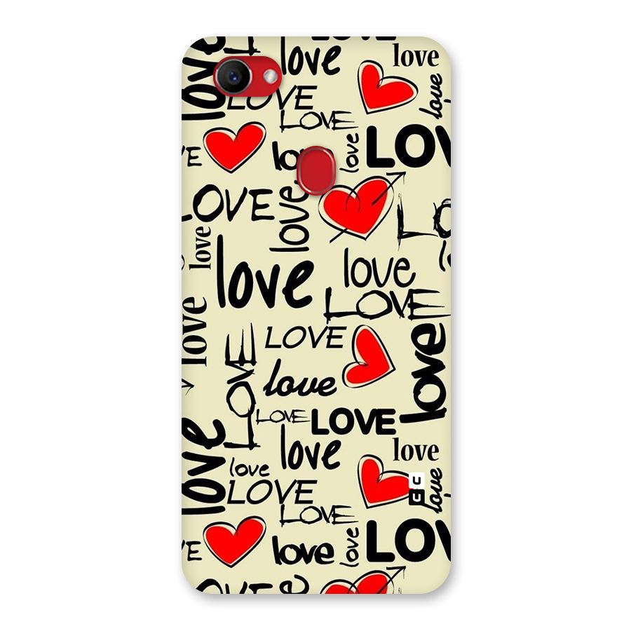 Love Hearts Pattern Back Case for Oppo F7