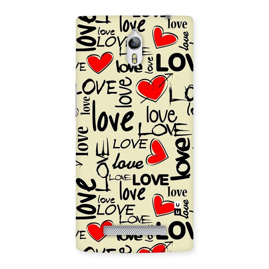 Love Hearts Pattern Back Case for Oppo Find 7