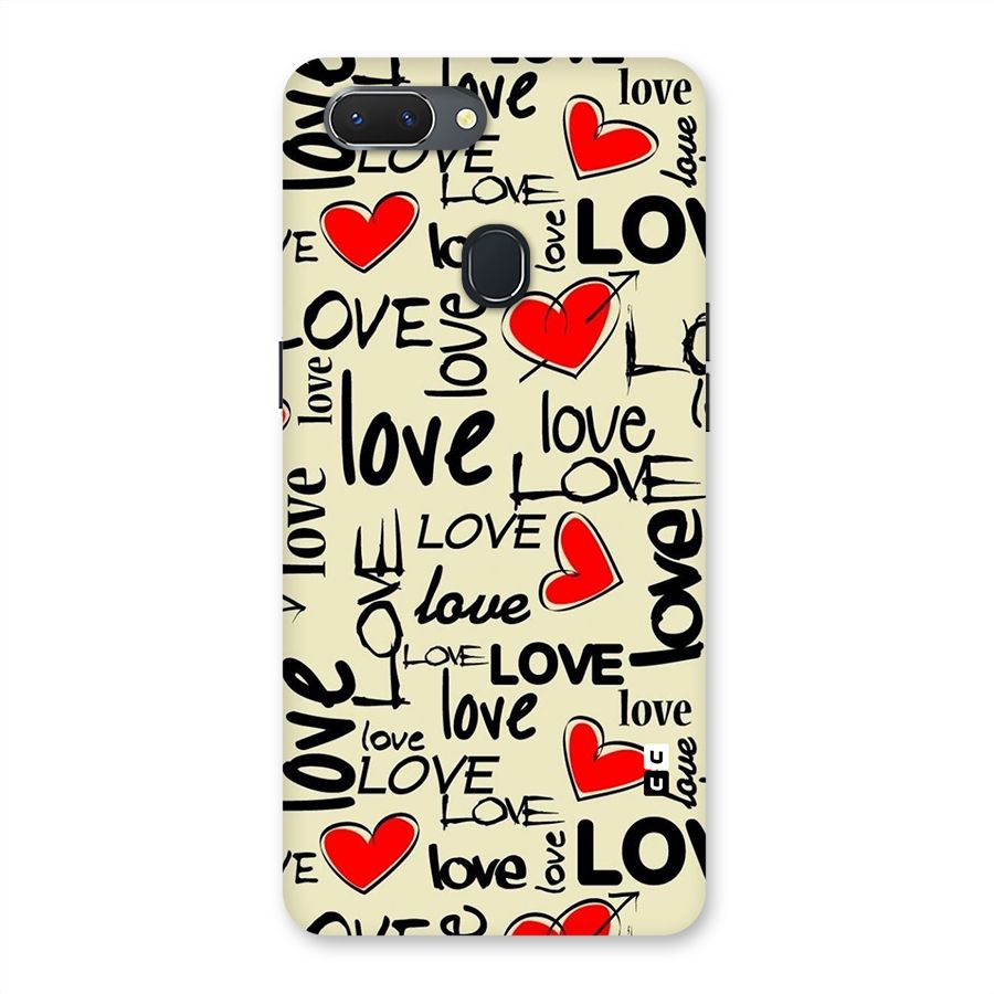 Love Hearts Pattern Back Case for Oppo Realme 2