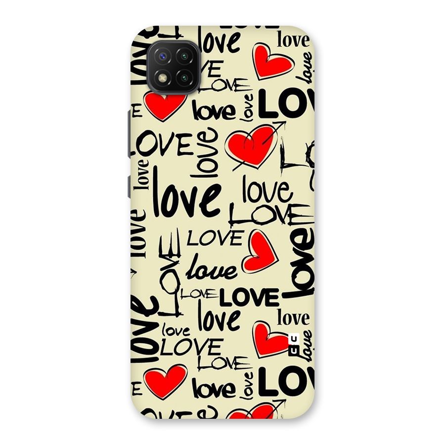 Love Hearts Pattern Back Case for Poco C3