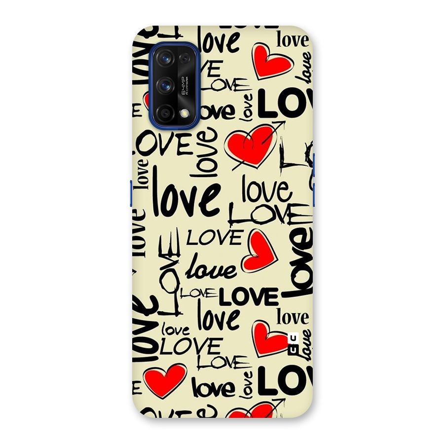 Love Hearts Pattern Back Case for Realme 7 Pro