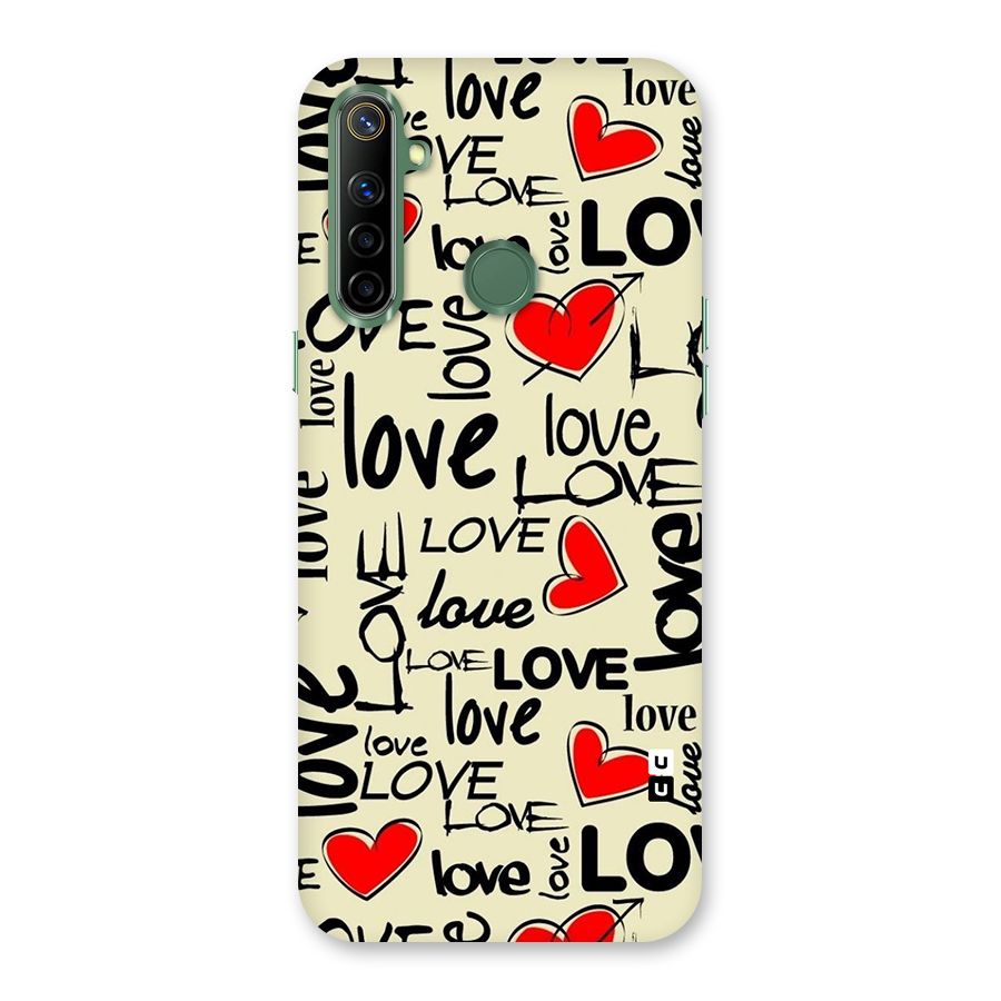 Love Hearts Pattern Back Case for Realme Narzo 10