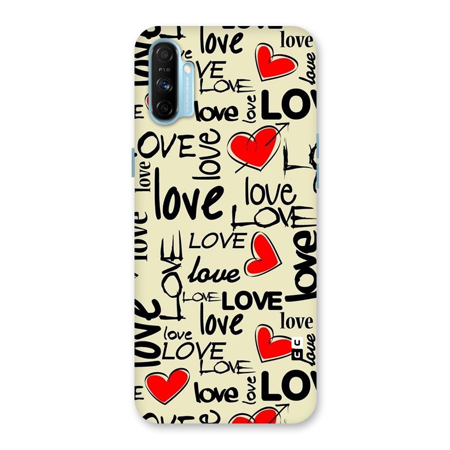 Love Hearts Pattern Back Case for Realme Narzo 20A