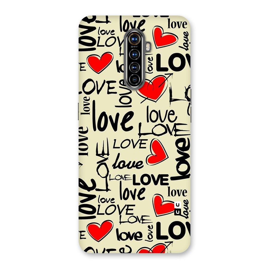 Love Hearts Pattern Back Case for Realme X2 Pro