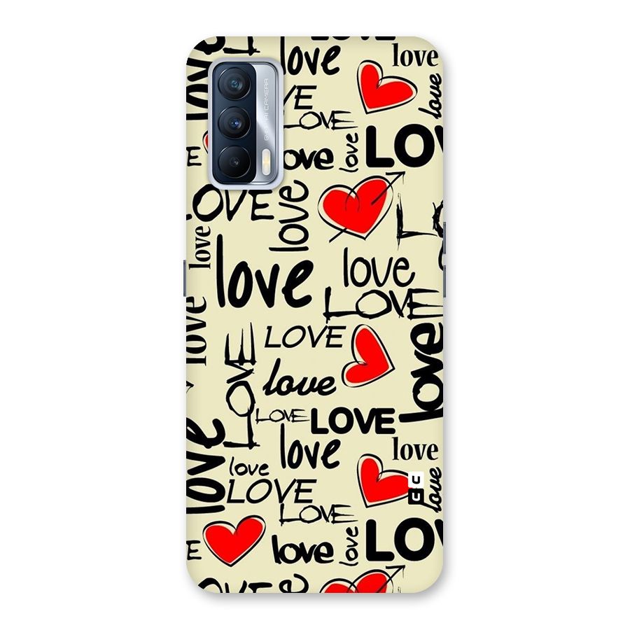 Love Hearts Pattern Back Case for Realme X7