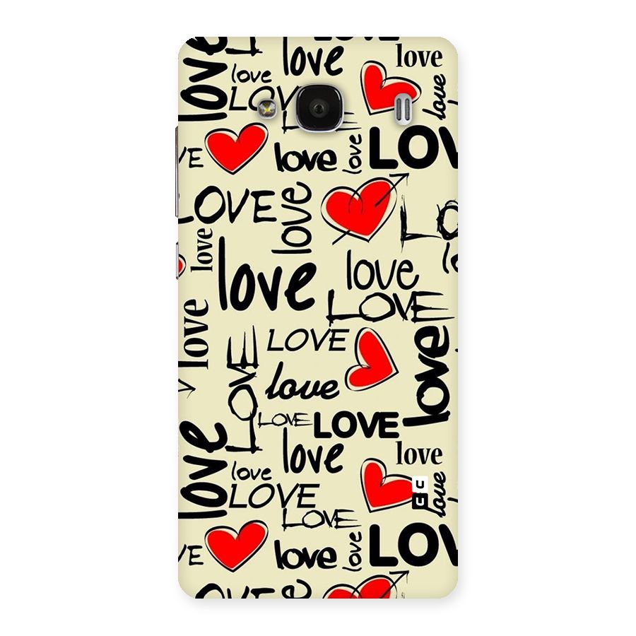 Love Hearts Pattern Back Case for Redmi 2