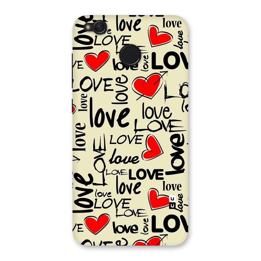 Love Hearts Pattern Back Case for Redmi 4