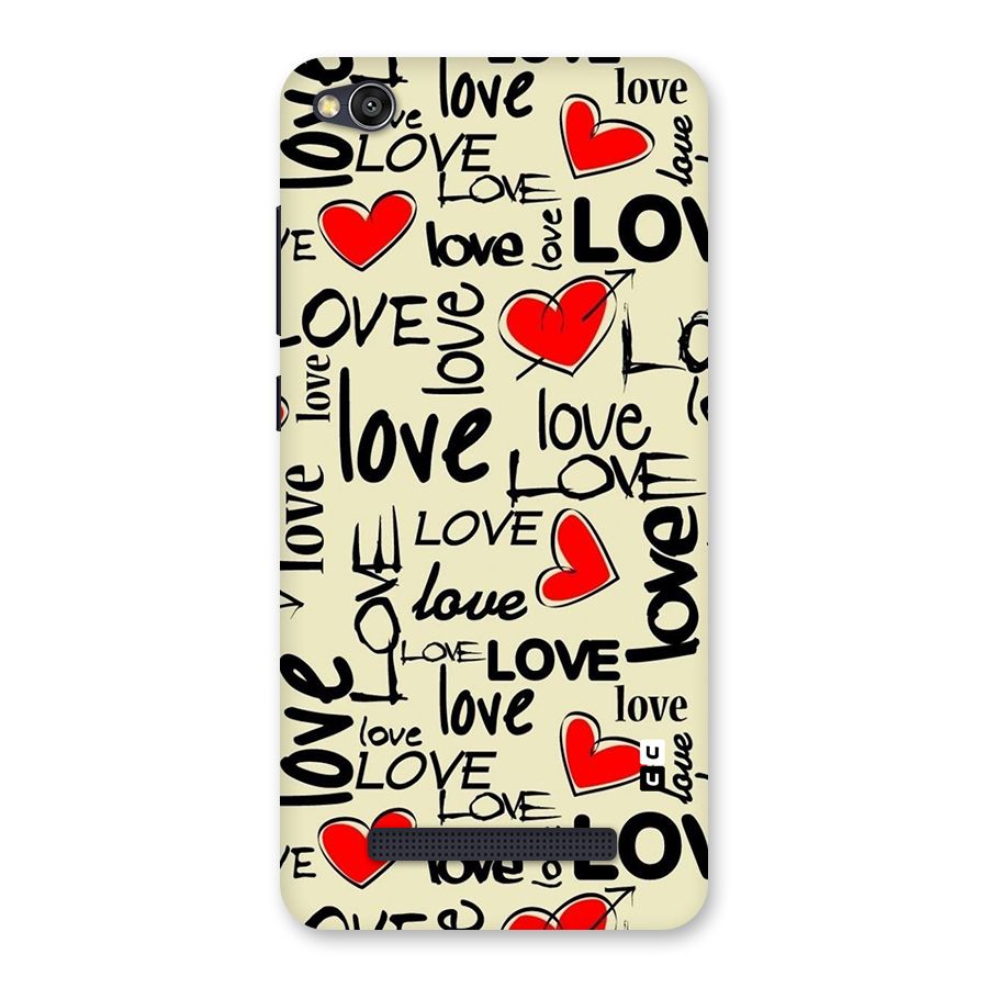 Love Hearts Pattern Back Case for Redmi 4A