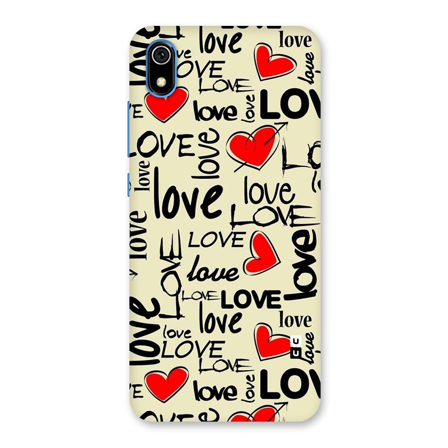 Love Hearts Pattern Back Case for Redmi 7A