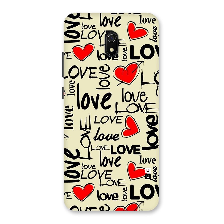 Love Hearts Pattern Back Case for Redmi 8A
