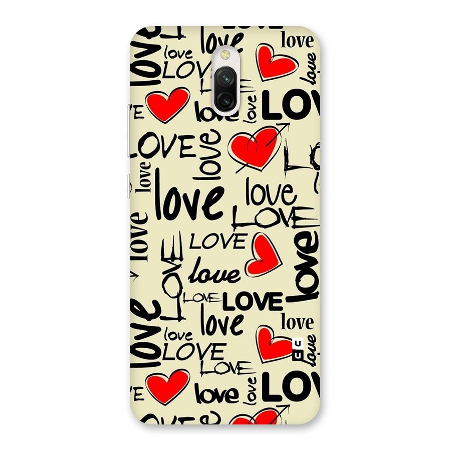 Love Hearts Pattern Back Case for Redmi 8A Dual
