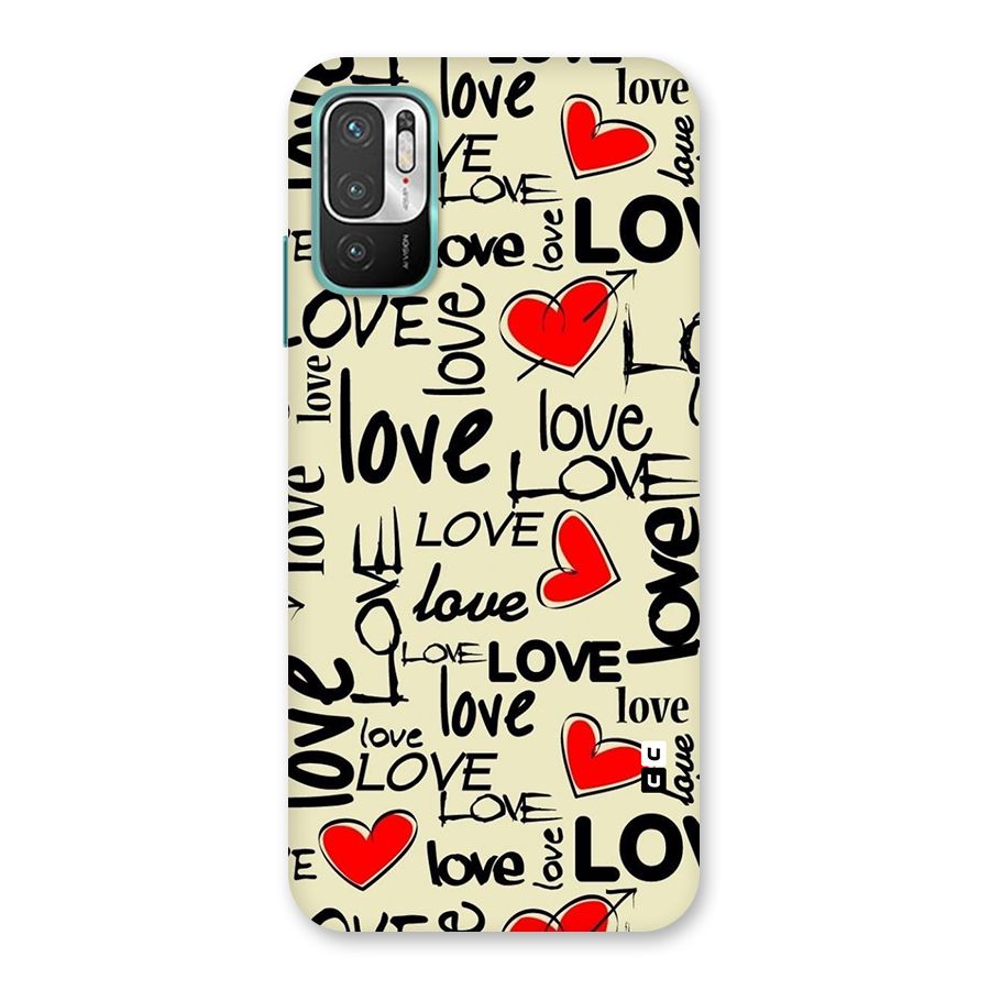 Love Hearts Pattern Back Case for Redmi Note 10T 5G