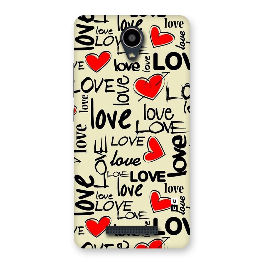 Love Hearts Pattern Back Case for Redmi Note 2