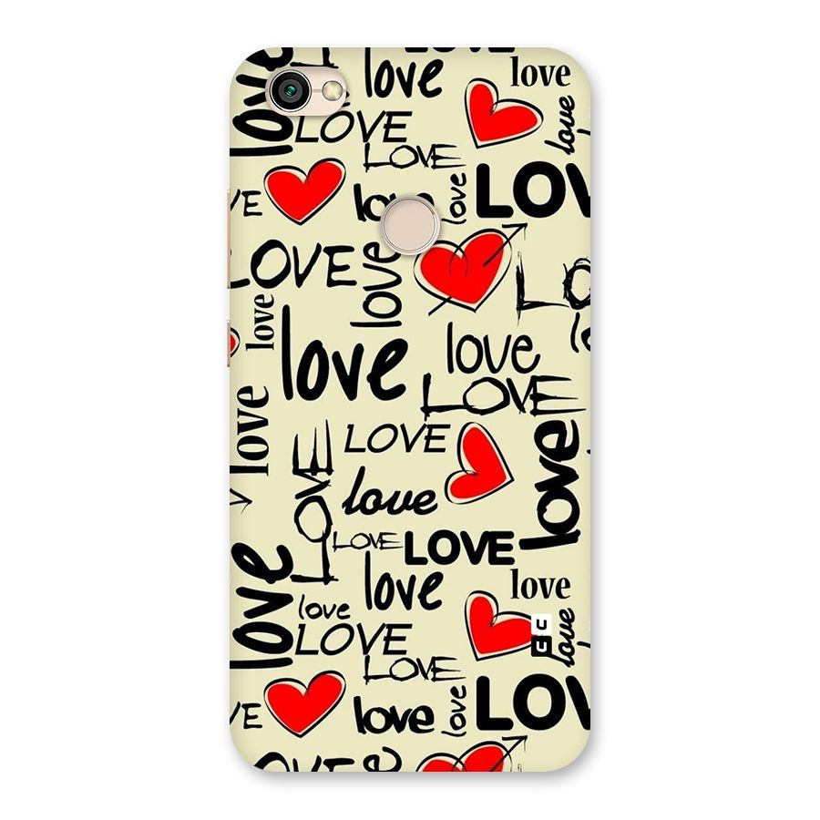 Love Hearts Pattern Back Case for Redmi Y1 2017