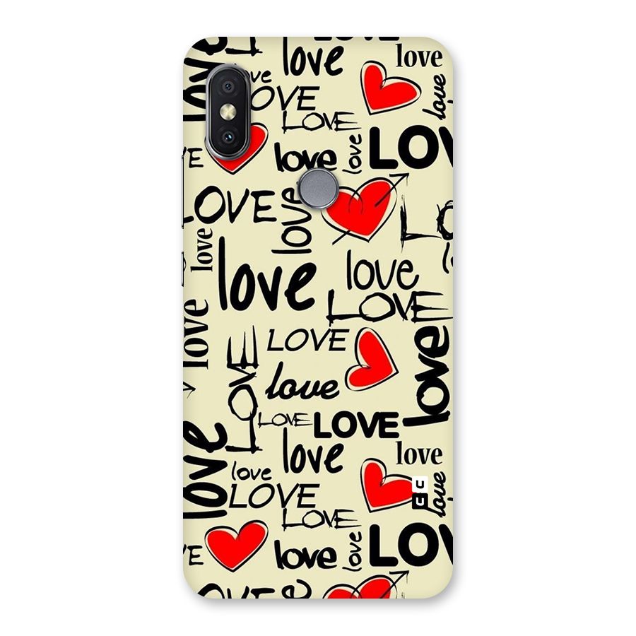 Love Hearts Pattern Back Case for Redmi Y2