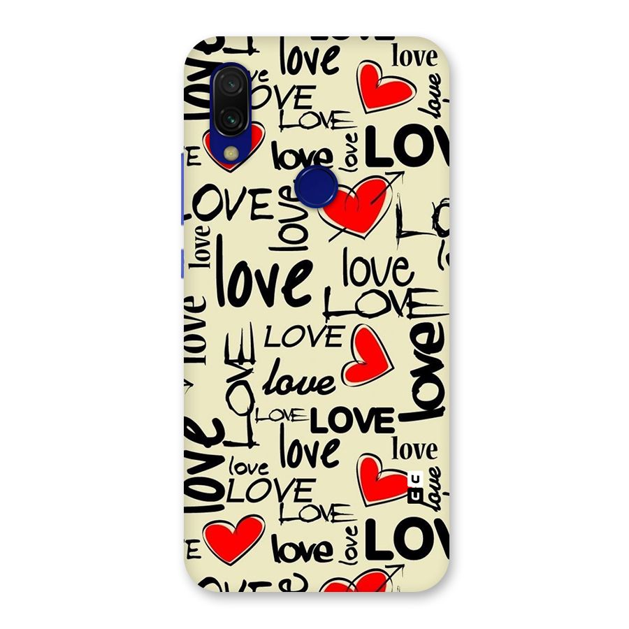 Love Hearts Pattern Back Case for Redmi Y3