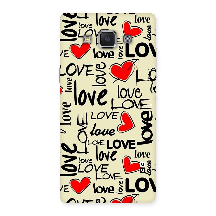 Love Hearts Pattern Back Case for Samsung Galaxy A5