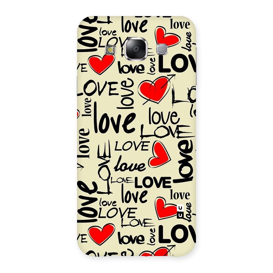 Love Hearts Pattern Back Case for Samsung Galaxy E5