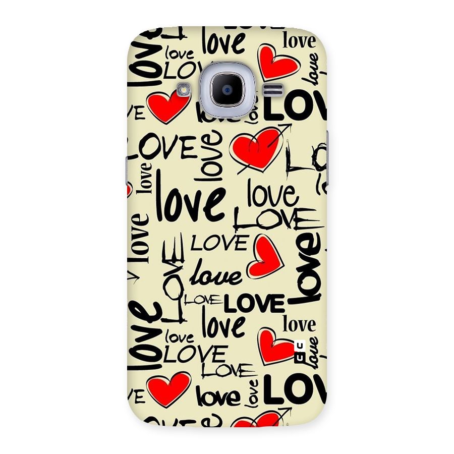 Love Hearts Pattern Back Case for Samsung Galaxy J2 Pro