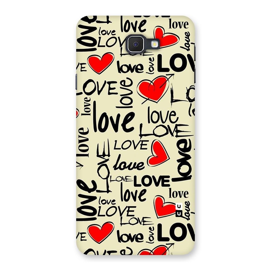 Love Hearts Pattern Back Case for Samsung Galaxy J7 Prime