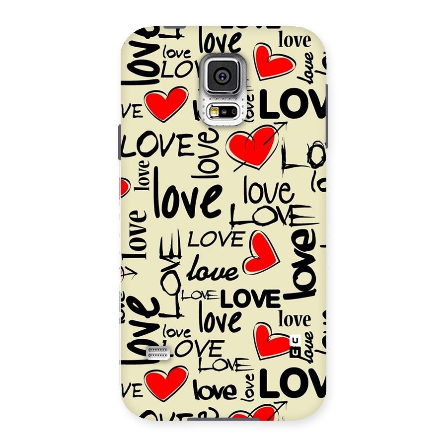 Love Hearts Pattern Back Case for Samsung Galaxy S5