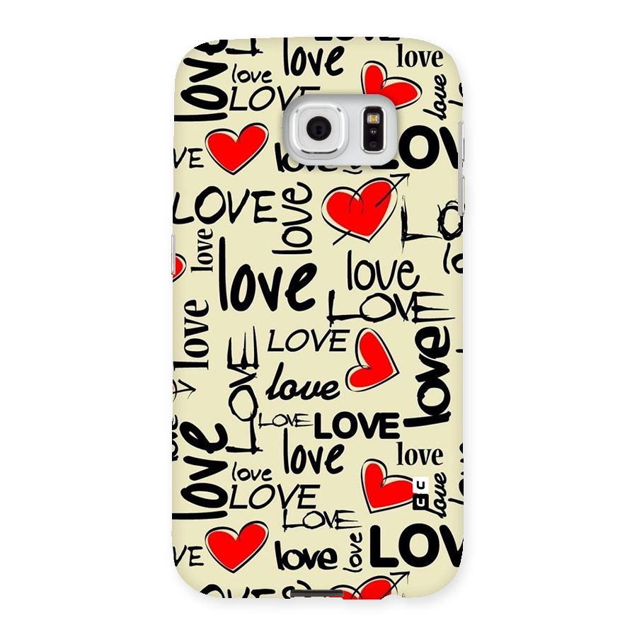 Love Hearts Pattern Back Case for Samsung Galaxy S6