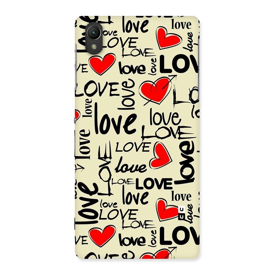 Love Hearts Pattern Back Case for Sony Xperia Z2