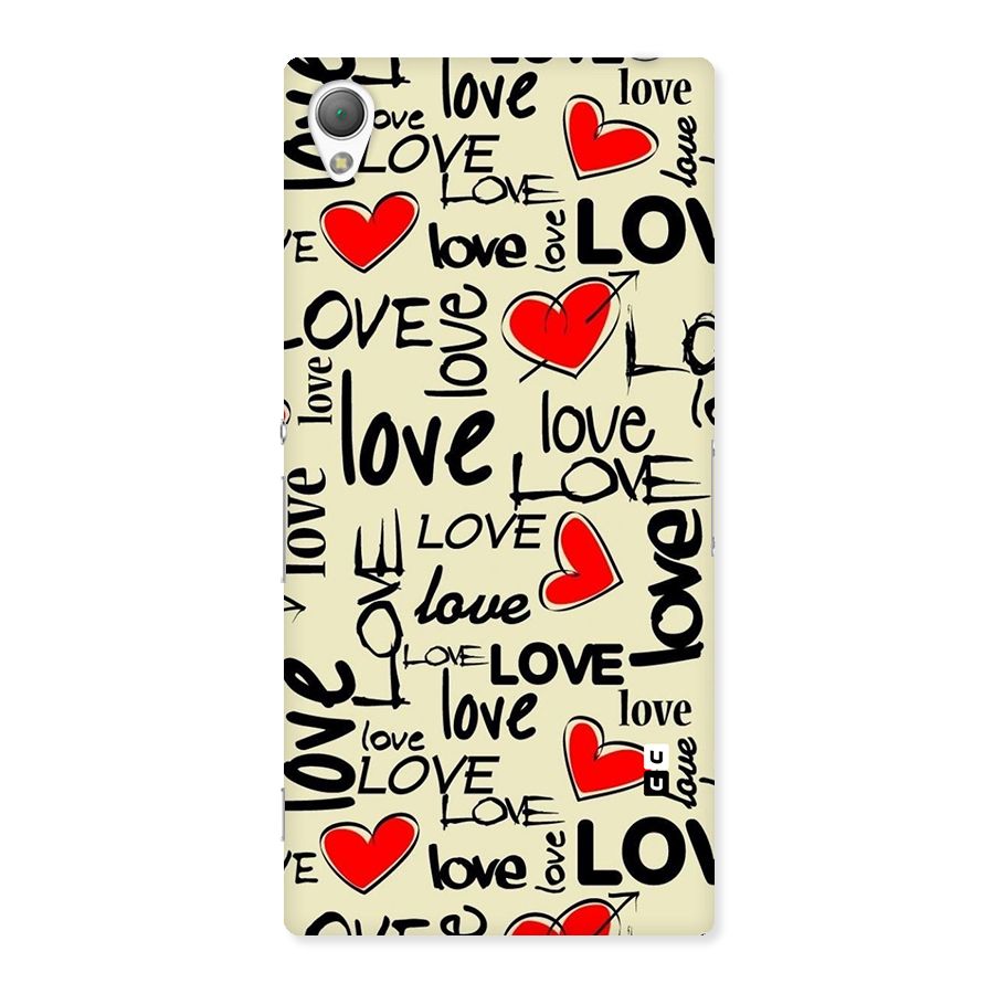 Love Hearts Pattern Back Case for Sony Xperia Z3