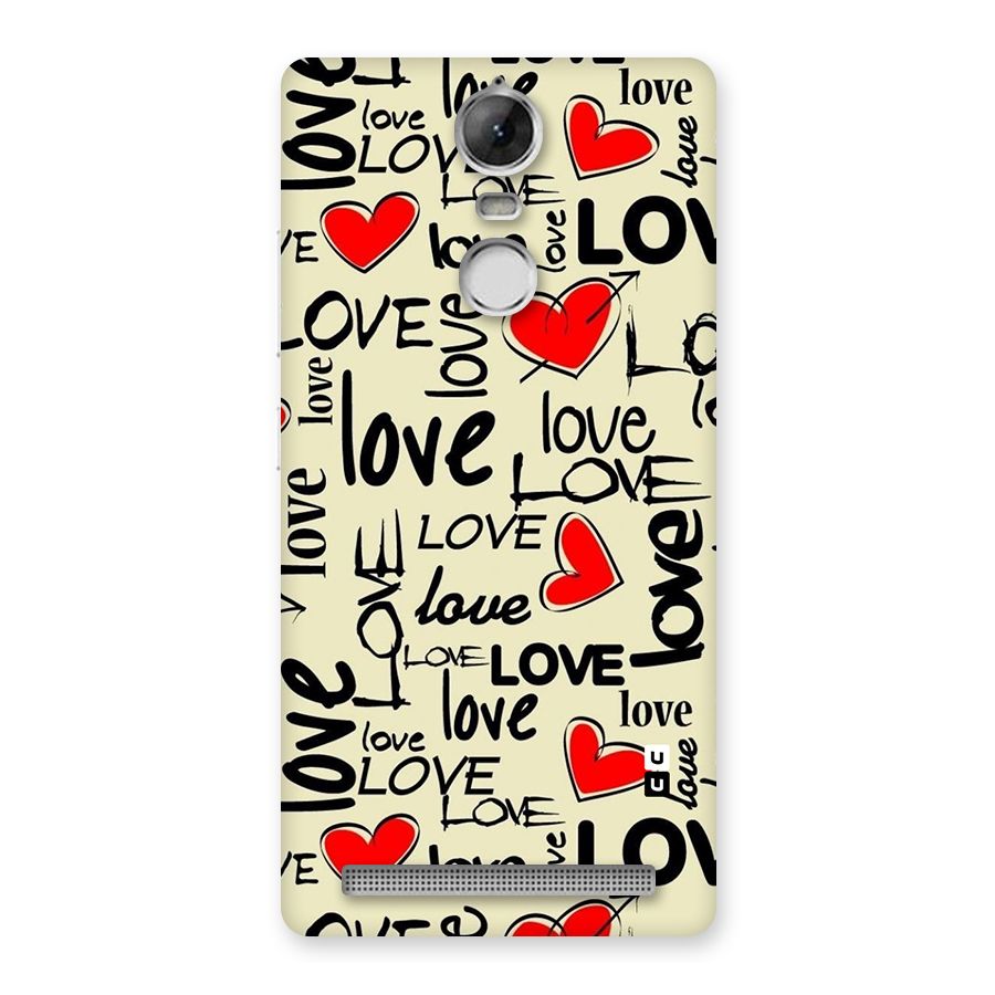 Love Hearts Pattern Back Case for Vibe K5 Note