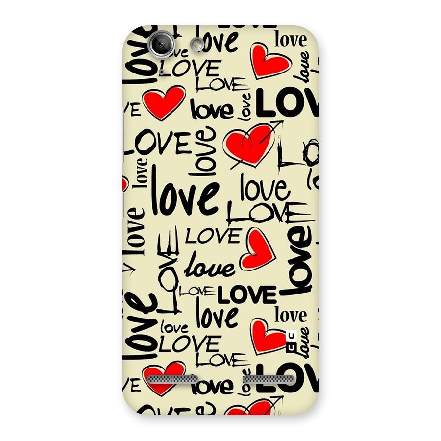 Love Hearts Pattern Back Case for Vibe K5 Plus
