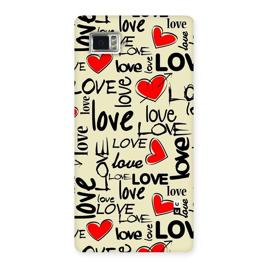 Love Hearts Pattern Back Case for Vibe Z2 Pro K920