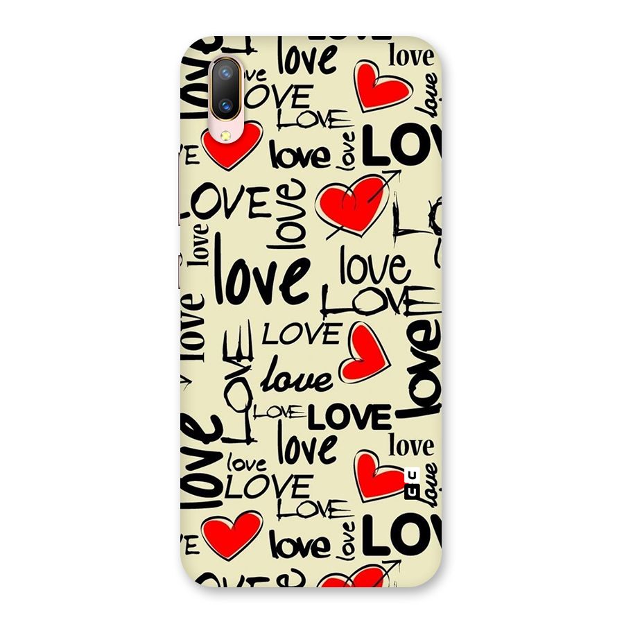 Love Hearts Pattern Back Case for Vivo V11 Pro
