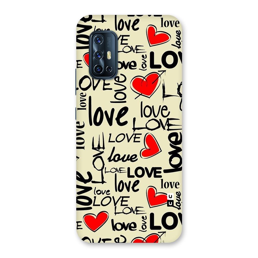 Love Hearts Pattern Back Case for Vivo V17