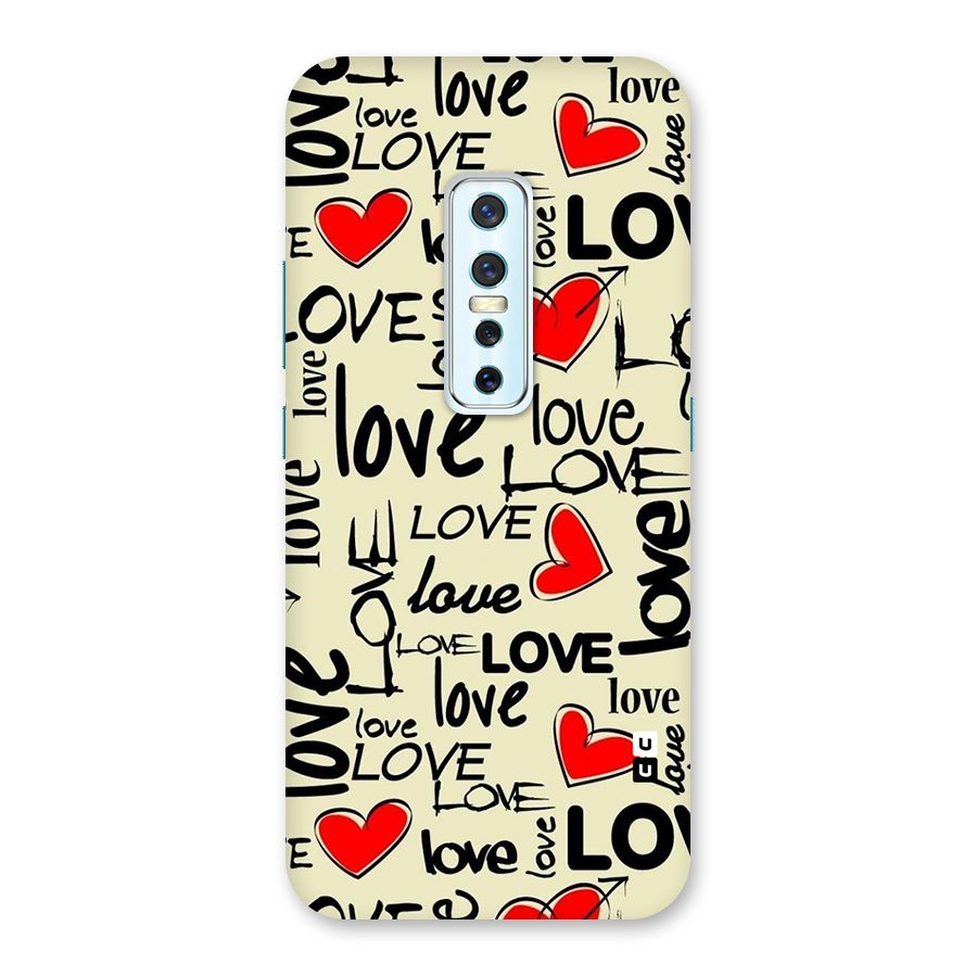 Love Hearts Pattern Back Case for Vivo V17 Pro