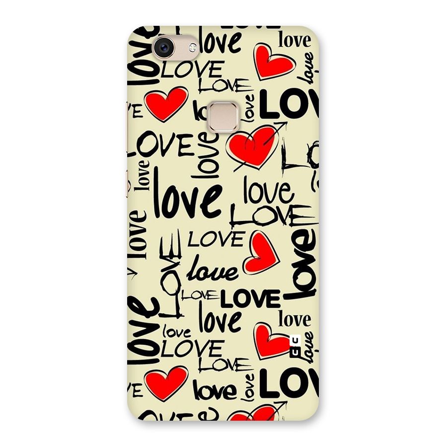 Love Hearts Pattern Back Case for Vivo V7