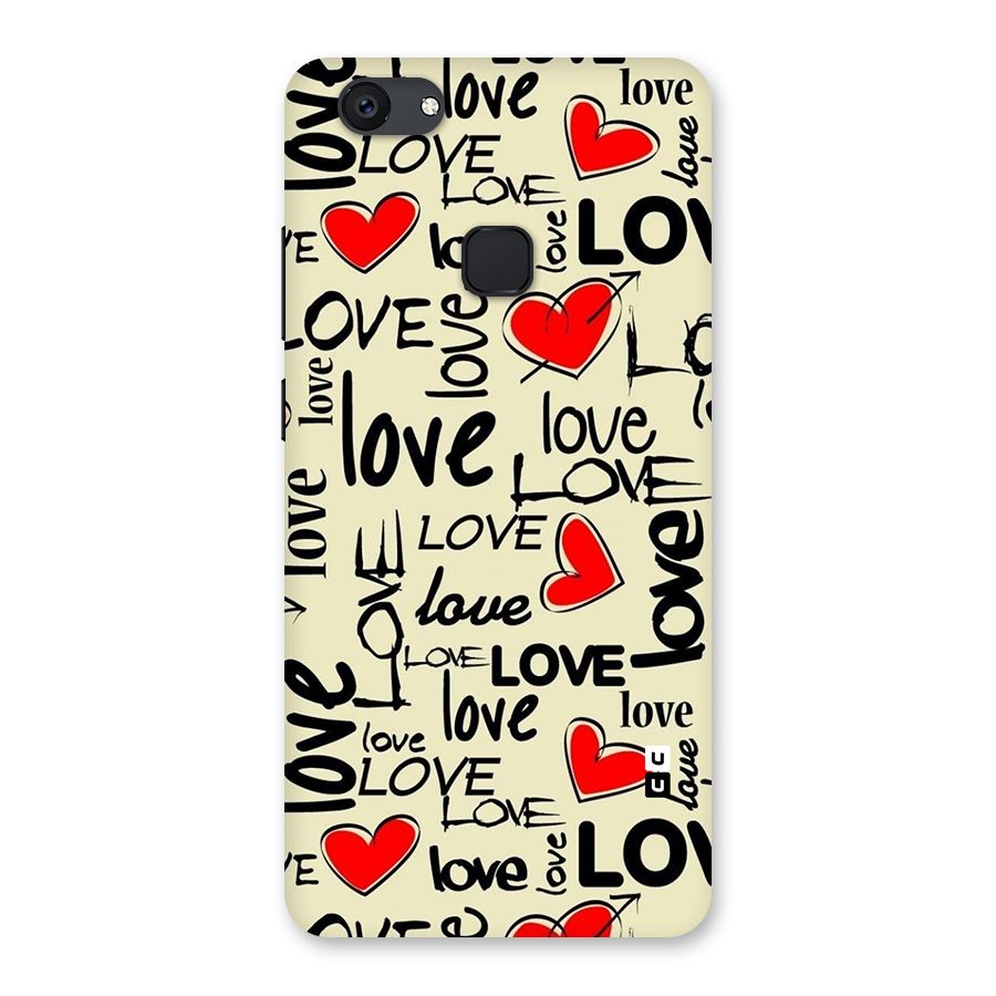Love Hearts Pattern Back Case for Vivo V7 Plus